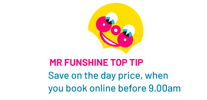 Save on the gate price when you book online before 9.00am